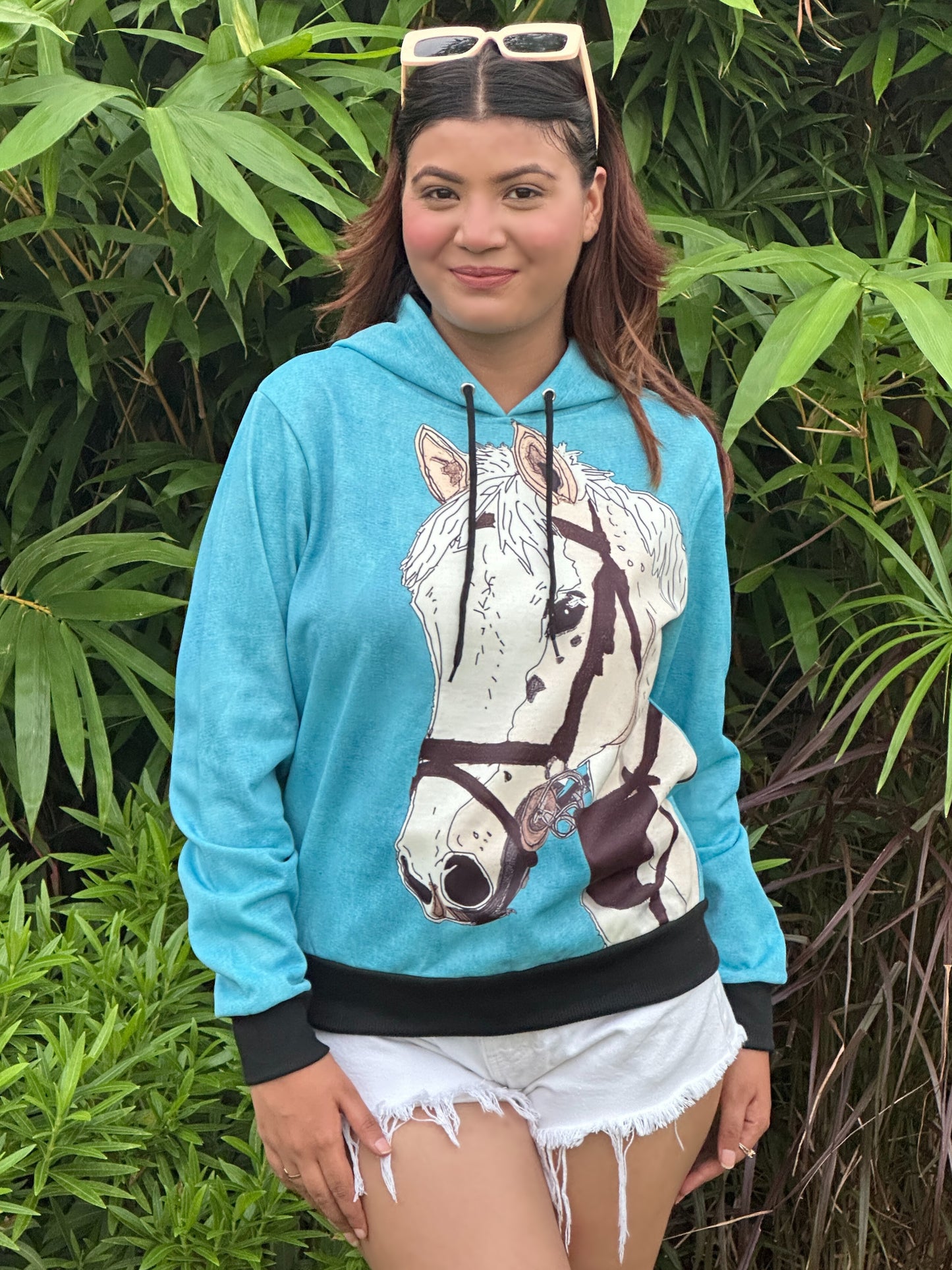 TANDUL Women Stunning Horse Printed Hoodie