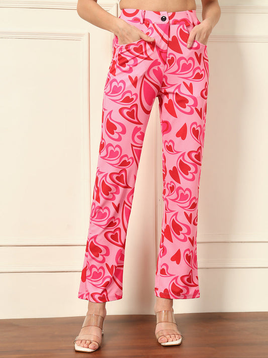 TANDUL Women Regular Fit Multicolor Lycra Blend Trousers