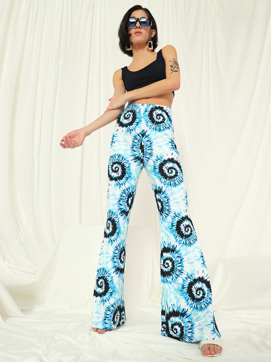 TANDUL Women Regular Fit Light Blue Lycra Blend Trousers