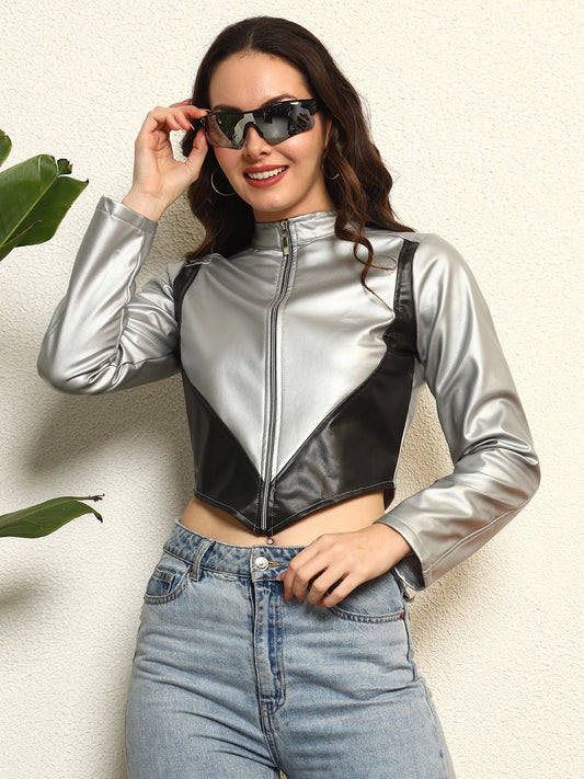 TANDUL Women Solid Leather Jacket