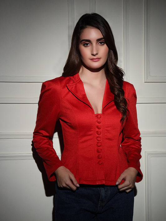 TANDUL Polyester Solid Coat For Women