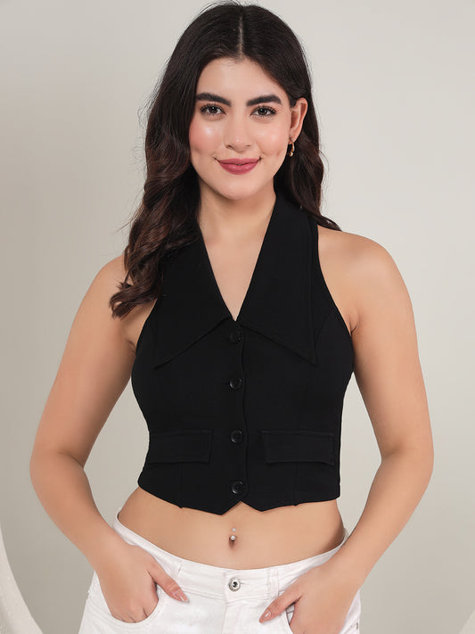 TANDUL Solid Women Waistcoat