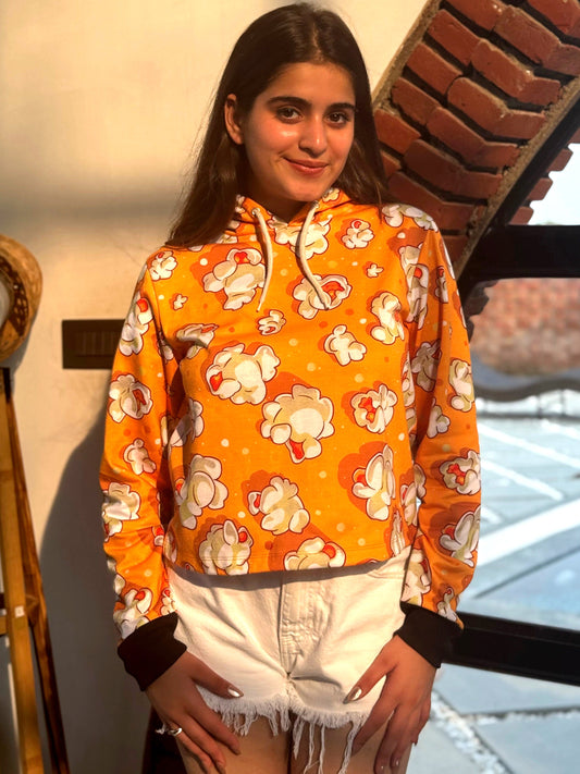 TANDUL Women Yellow Printed Hoodie
