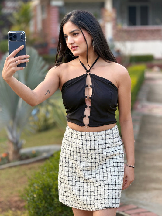 TANDUL Women Stylish Black Top