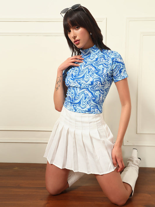 TANDUL Casual Regular Sleeves Printed Women Multicolor Top