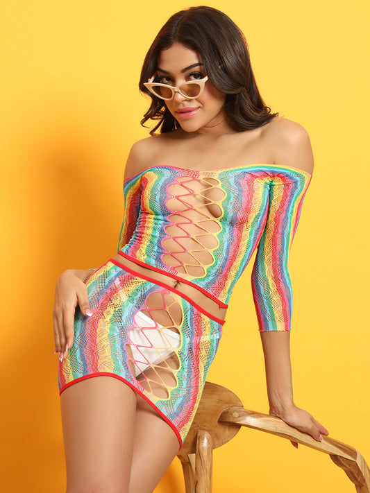 ELTIRE Vibrant And Stylish Rainbow striped