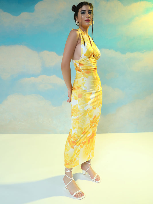 TANDUL Women Bodycon Yellow Dress