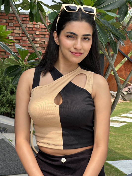 TANDUL Women Stylish Rib Crop Top