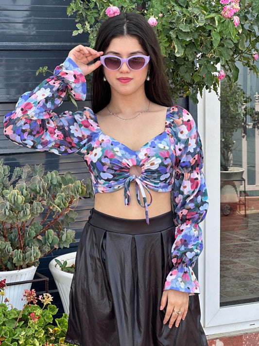 TANDUL Women Multicolor Floral Crop Top
