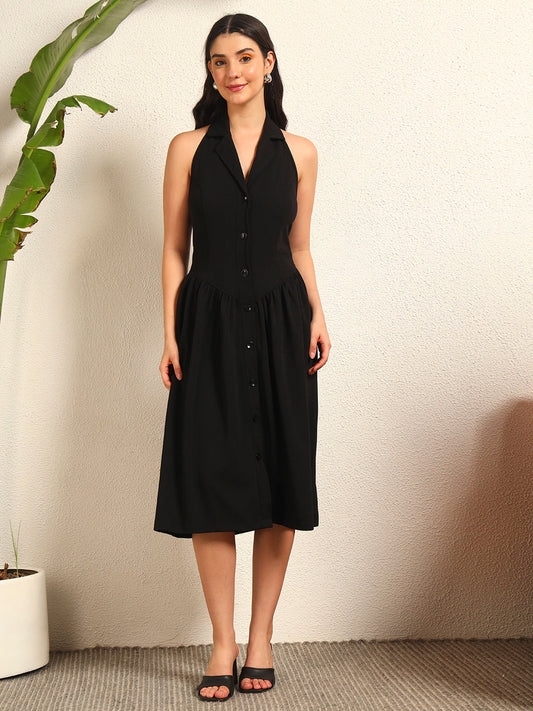 TANDUL Women Stunning Black Dress
