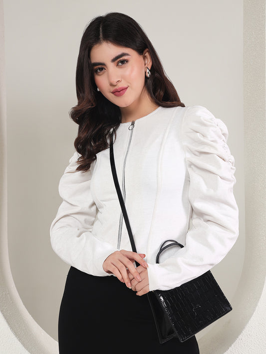 TANDUL Women Solid Fleece Jacket