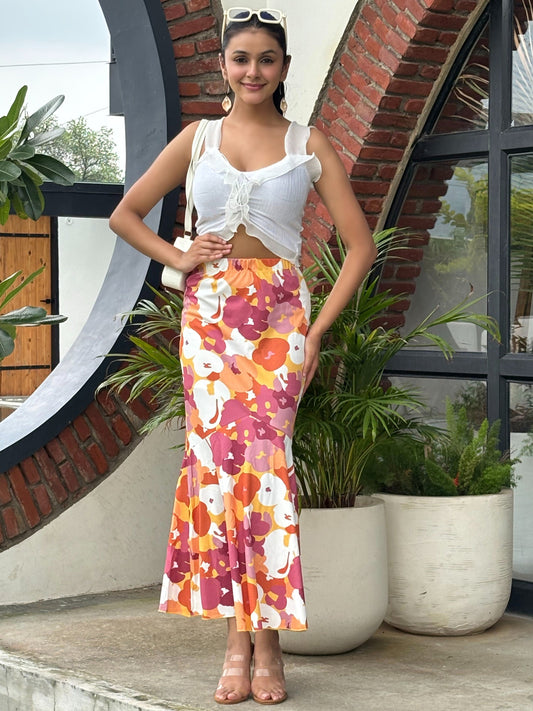 TANDUL Women Multicolor Floral Printed Skirt