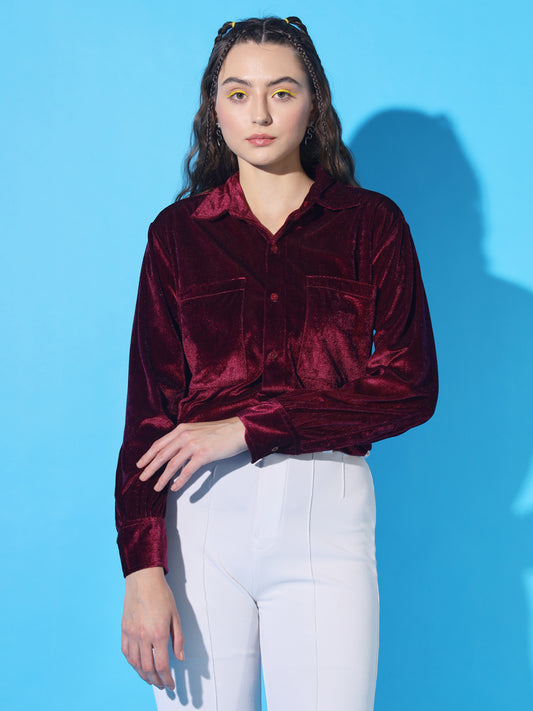 TANDUL Women Regular Fit Solid Casual Shirt