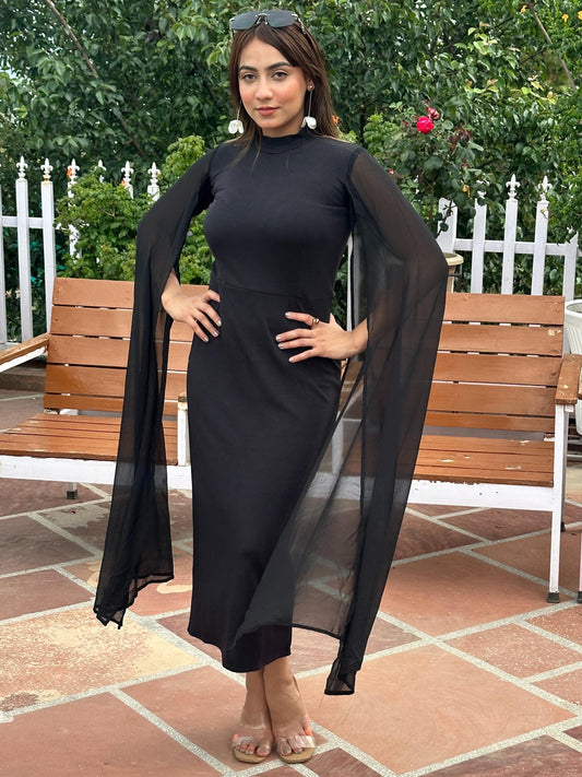 TANDUL Women Bodycon Black Dress