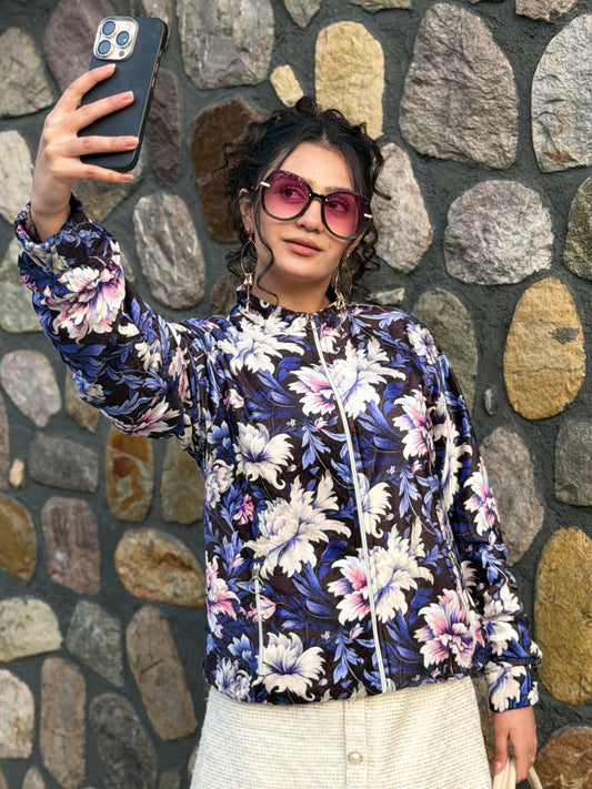 TANDUL Women Floral Print Puffer Jacket