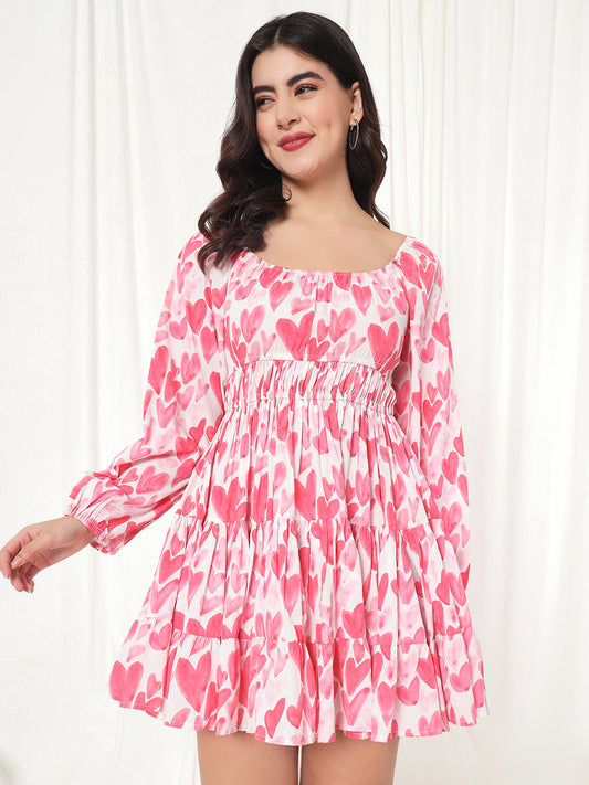 TANDUL Women Fit and Flare Pink Dress