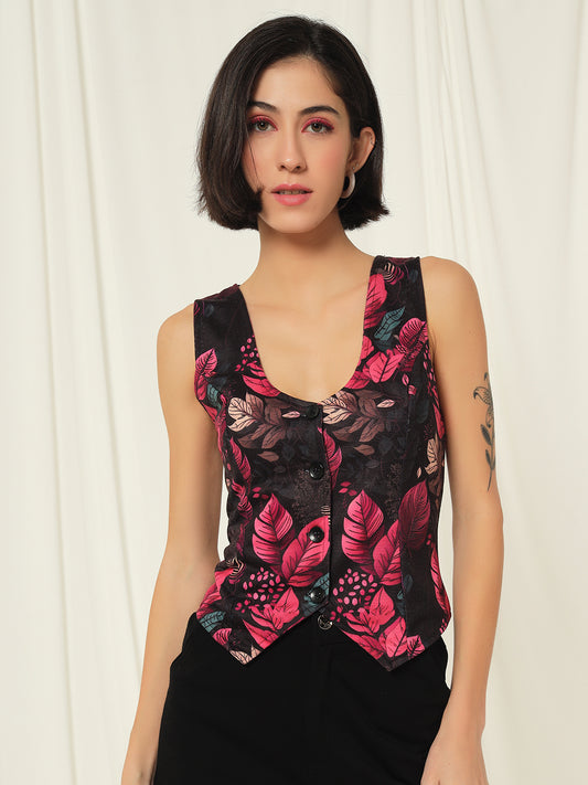 TANDUL Printed Women Waistcoat