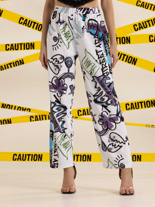 TANDUL Women Straight Fit Printed Trouser