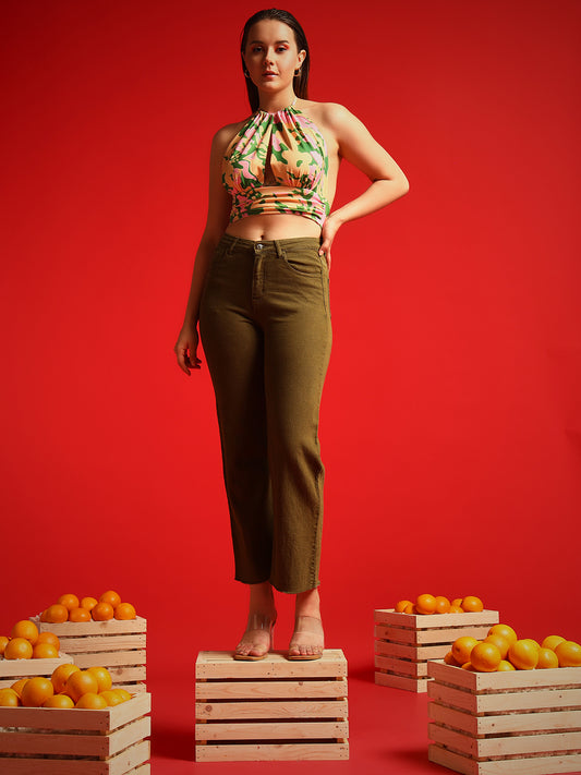 TANDUL Casual Sleeveless Color Block Women Multicolor Top