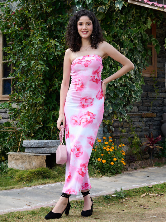 TANDUL Women Pink Floral Printed Dress