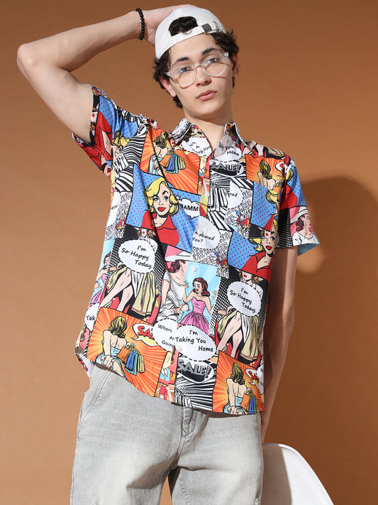 TANDUL Men Regular Fit Printed Casual Shirt