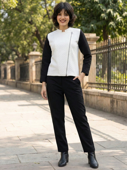 TANDUL Women Solid Quilted Jacket