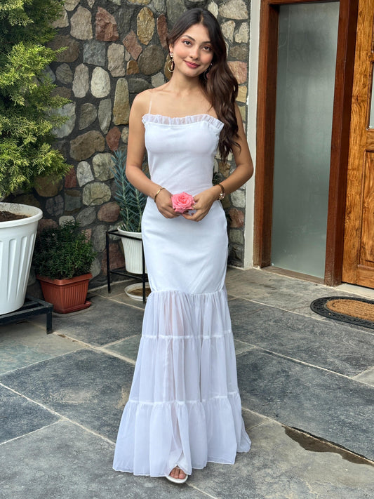 TANDUL Women Stunning White Dress