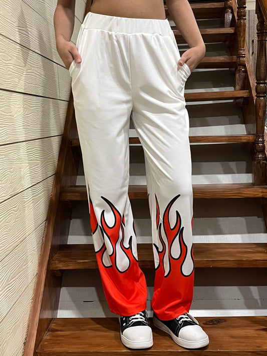 TANDUL Women Striking Flame-Emblazoned Trouser
