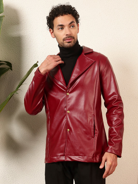 TANDUL Men's Solid Single Breasted Blazer
