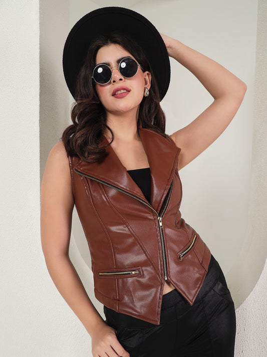 TANDUL Women Solid Biker/Riding Jacket