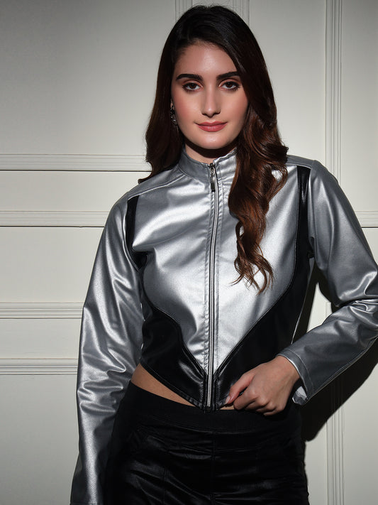 TANDUL Women Solid Leather Jacket