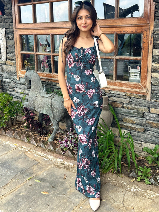 TANDUL Women Green Floral Printed Bodycon Dress