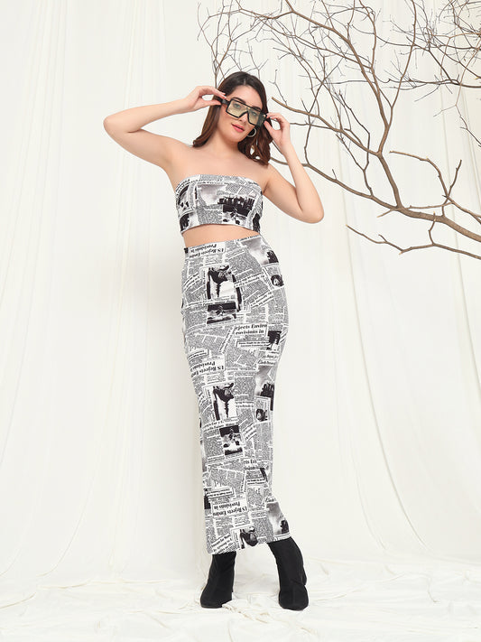 TANDUL Tunic Skirt Co-ords Set