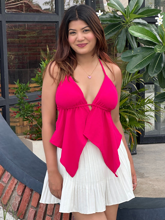 TANDUL Women Stylish Fuchsia Pink Bralet Top