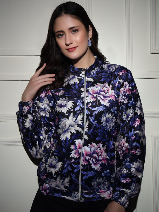 TANDUL Women Floral Print Puffer Jacket