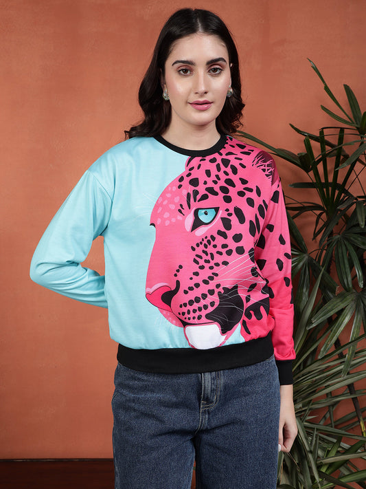 TANDUL Women Tiger Printed Sweatshirt