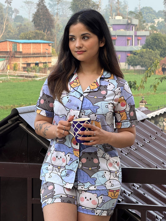 TANDUL Women Printed Comfy Nightsuit