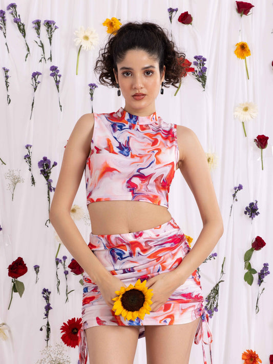 TANDUL Top Palazzos Co-ords Set