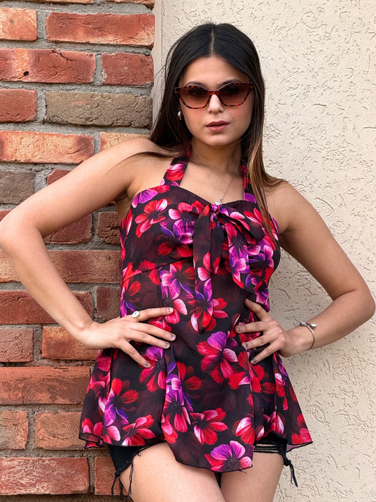 TANDUL Women Enchanting Floral Georgette Top
