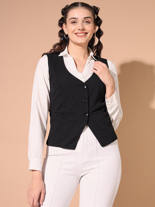 TANDUL LYCRA BLEND Solid Coat For Women