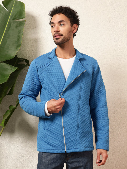 TANDUL Men's stylish blue Quiltted jacket
