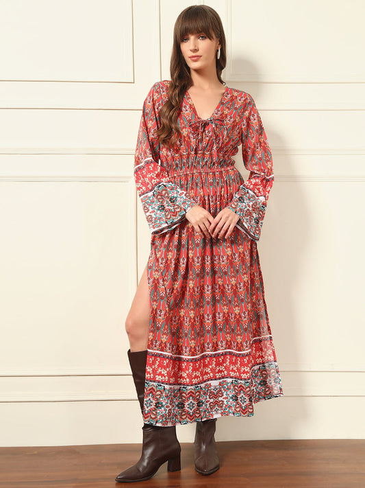 Women Maxi Multicolor Dress