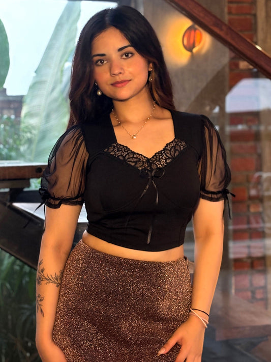 TANDUL Stunning Black Top