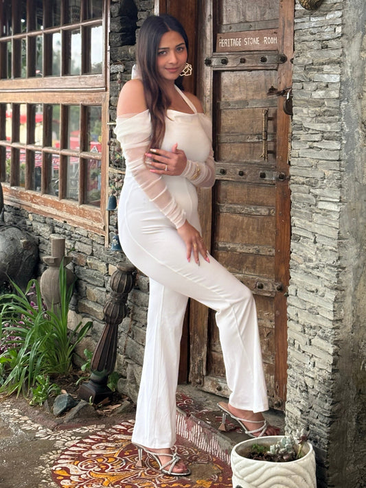 TANDUL Elegant White Jumpsuit