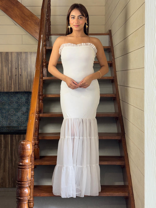 TANDUL Women Stunning White Dress
