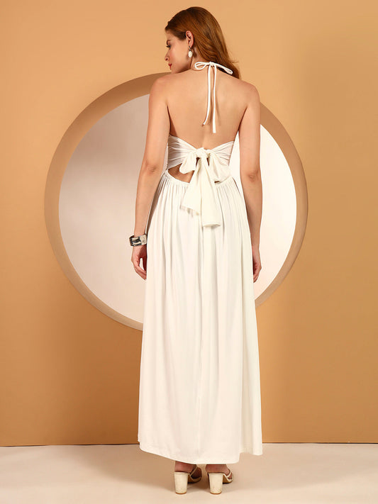 TANDUL Women Stunning White Dress