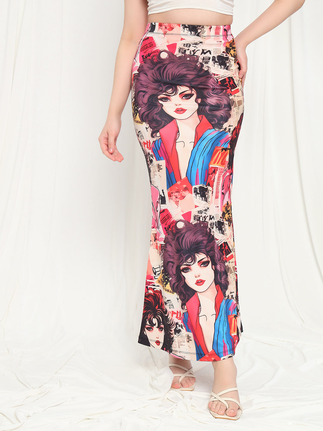 TANDUL Women Printed Straight Multicolor Skirt