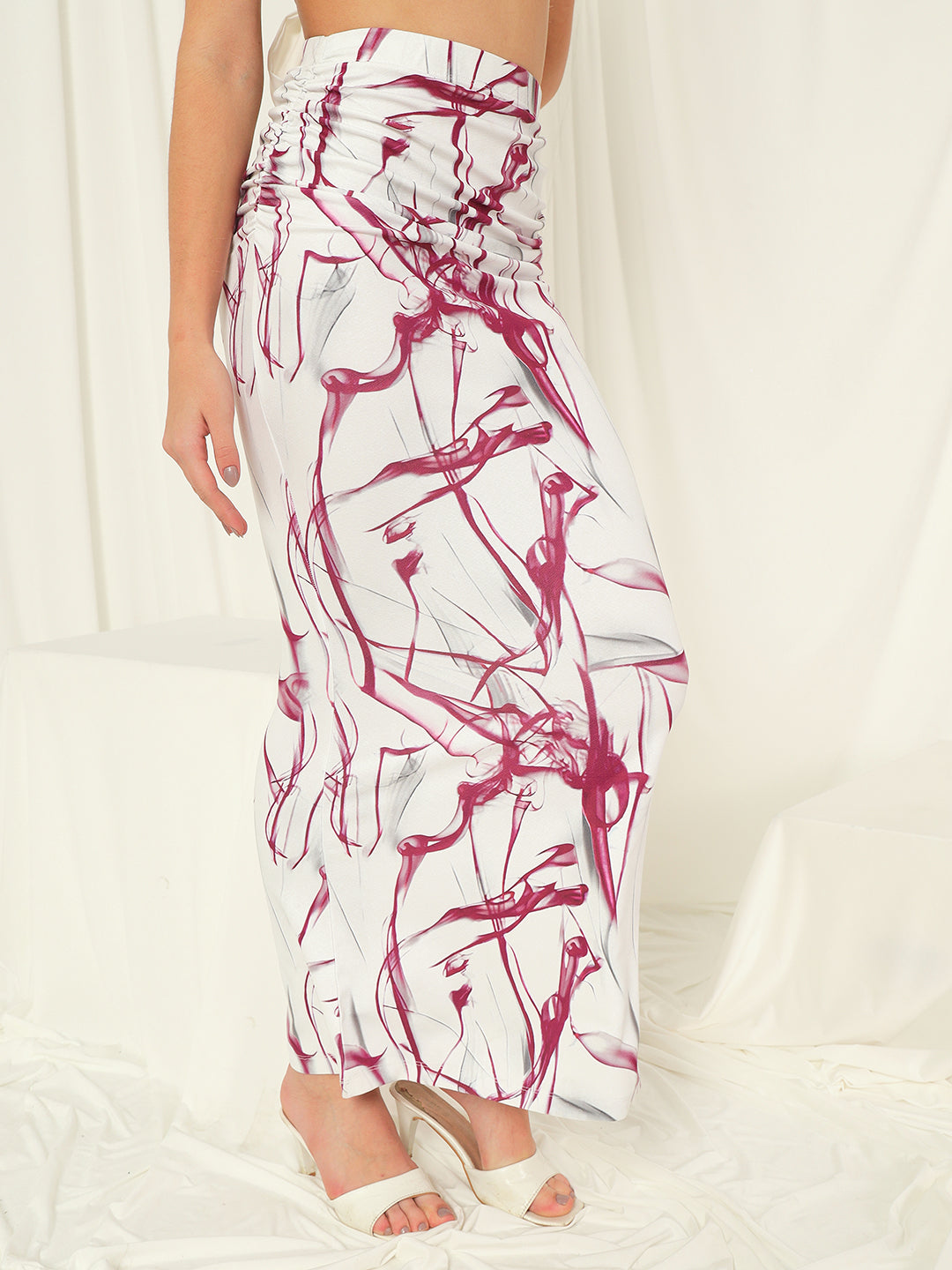 TANDUL Women Printed Regular White Skirt