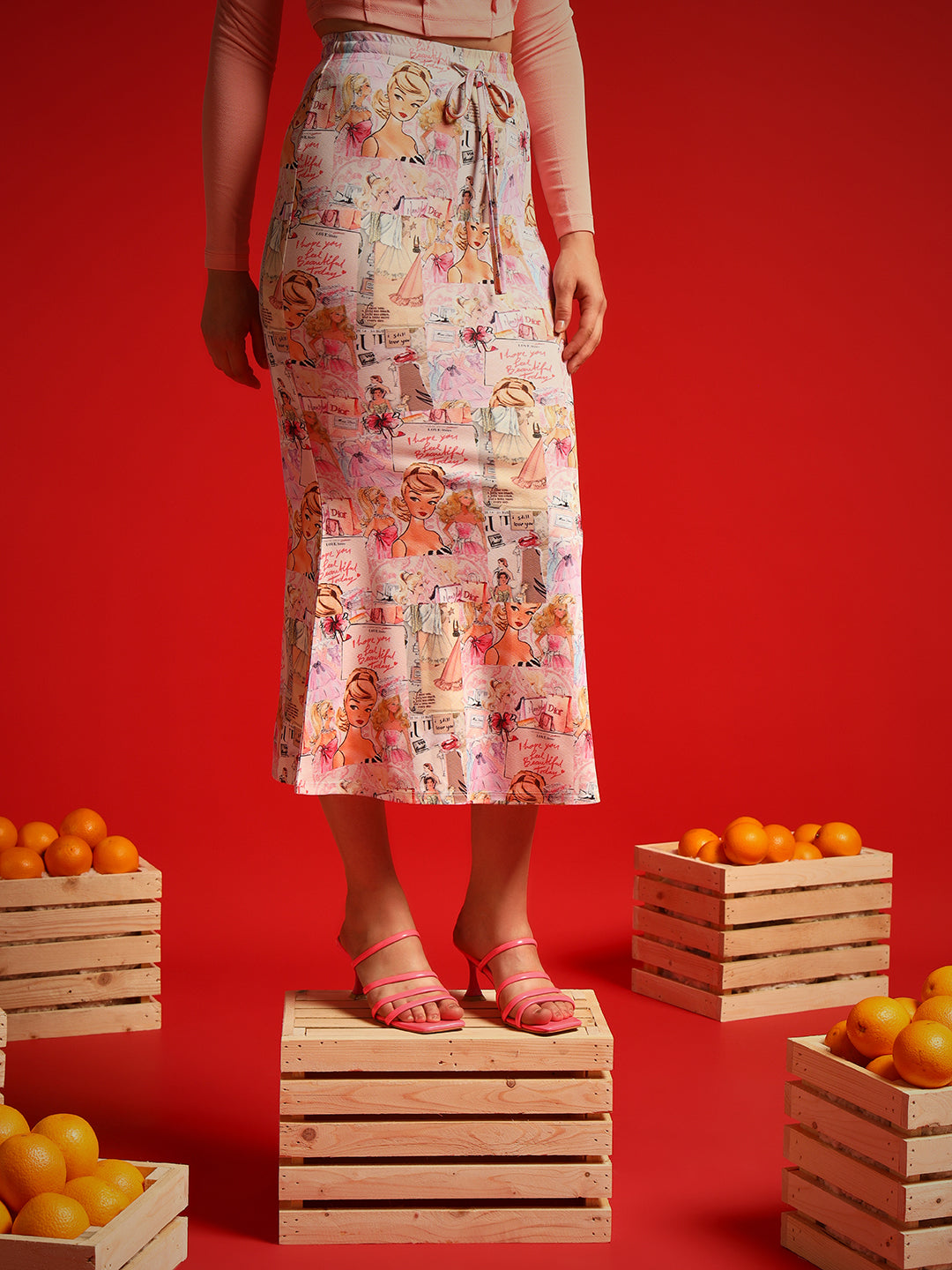 TANDUL Women Printed Flared Multicolor Skirt