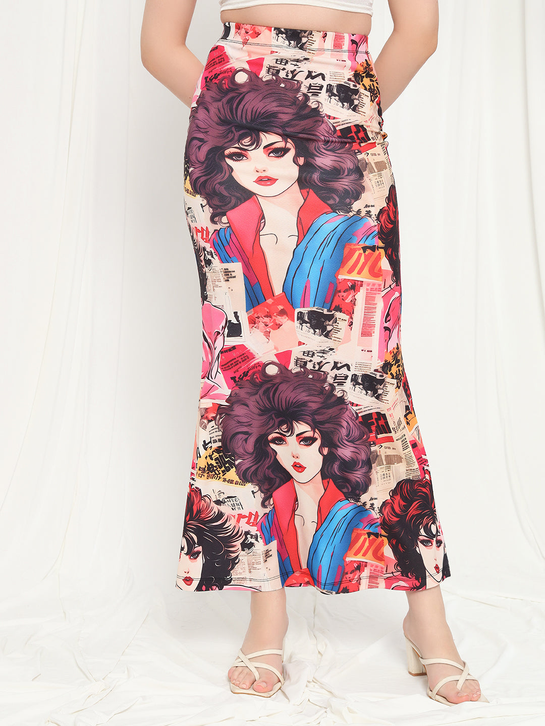 TANDUL Women Printed Straight Multicolor Skirt